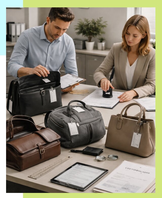 Сертификация сумок в Борисоглебске от 7803 руб. | Алешин-Брс