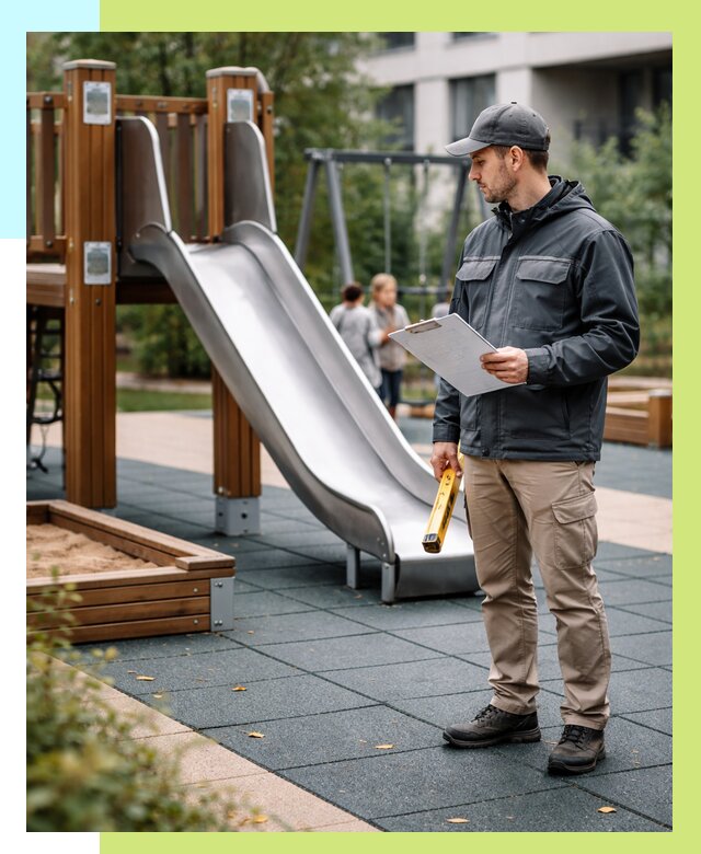 Сертификация детских площадок в Борисоглебске от 26010 р. | Алешин-Брс