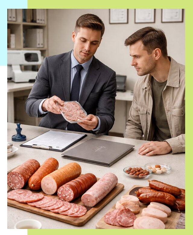 Сертификация колбасных изделий в Борисоглебске от 7803 р. | Алешин-Брс