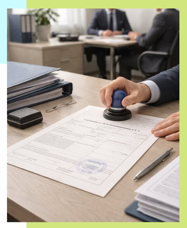 Сертификат происхождения СТ 1 в Борисоглебске от 4682 р. | Алешин-Брс