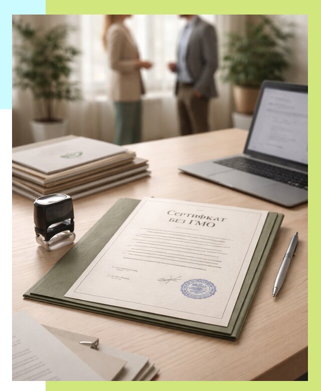 Сертификат без ГМО в Борисоглебске от 7803 р. оформить срочно Алешин-Брс