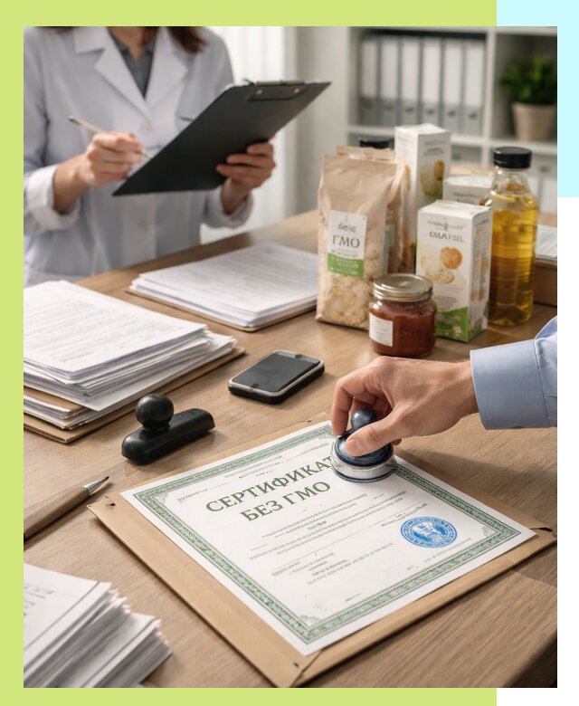 Получение сертификата Без ГМО для продукции в Борисоглебске
