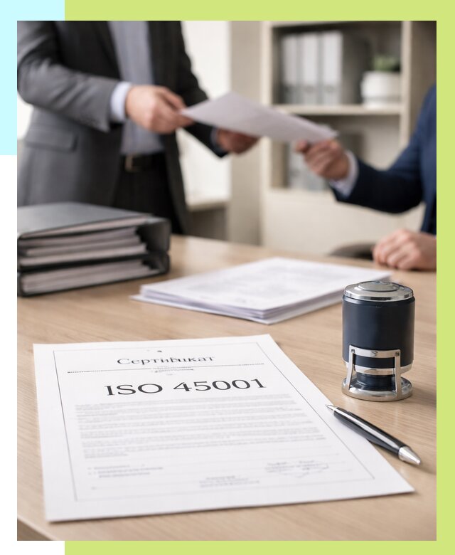 Сертификат ISO 45001 в Борисоглебске под ключ от 46818 р. | Алешин-Брс